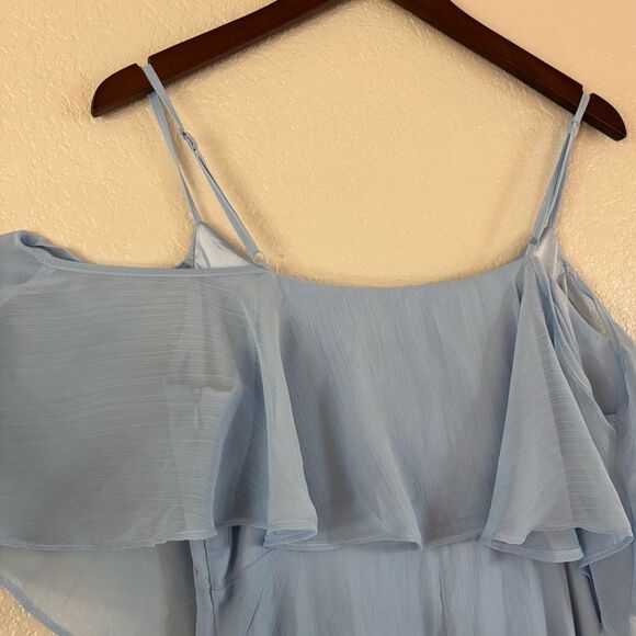 NWT Lulus Forever Enchanting Light Blue Dress with Slit, Size Medium - Picture 6 of 8